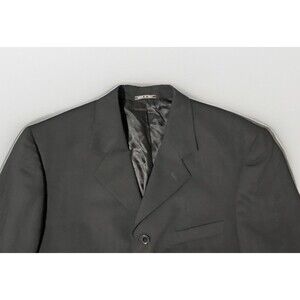 Men- 42S Di Ferri Made in Italy Black Wool Blazer Sport Coat Super 120s Business
